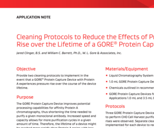 Image of Application Note for GORE? Protein Capture Device Cleaning Protocols